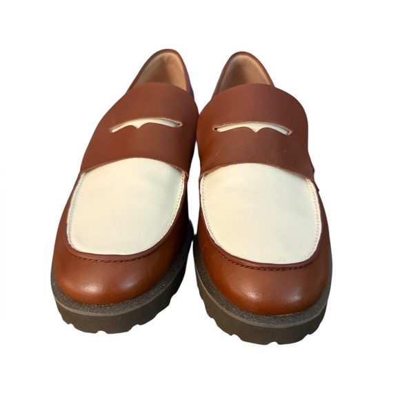 Cole Haan Gwendolyn Penny Dark Cuoio/Ivory Leather Loafers – Sz 9.5B - Picture 6 of 11